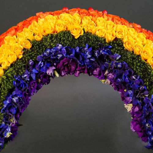 Boog (regenboog van bloemen)